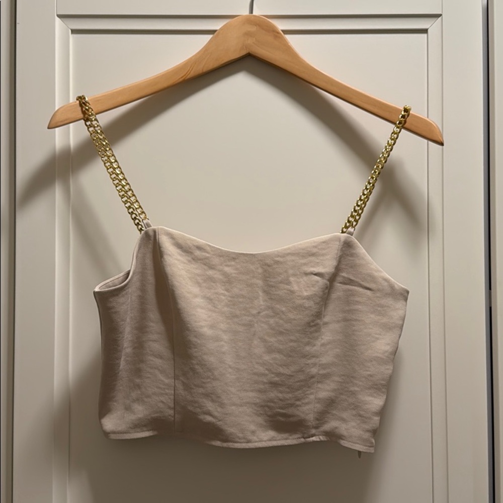 Express Crop Top with Chain Straps (adjustable)